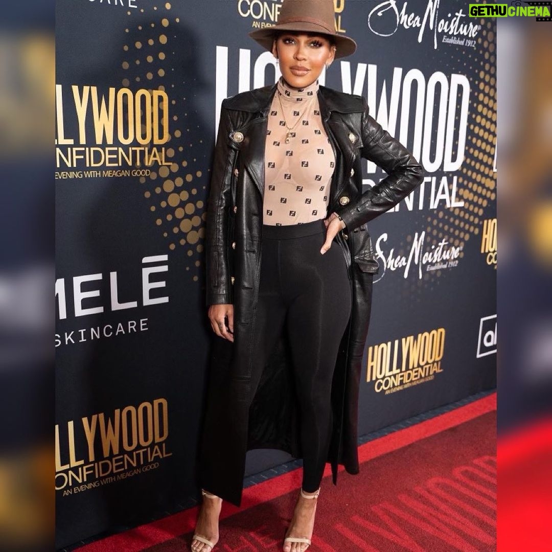Meagan Good Instagram - There aren’t enough words to describe what last night was for me .. This past year I was hit with the most devastating low I never imagined .. and in the same breath; experiencing spiritual, personal and career highs that in all honesty I felt more comfortable & worthy just praying about ..and am mind-blown that they are manifesting 🙏🏾. Being honored last night touched my heart and soul to the core.. not because of any accolades of what I’ve achieved as an actress- but because of the covering & unconditional love I received. Last night wasn’t about what I’ve accomplished in my career -but rather “who I am” at the core of my being.. That covering & love is invaluable.. i’m humbled, thankful, grateful and my heart is so full … Thank you to every single person who came last night & sat in the audience to give me flowers. Thank you to every family member & friend who showed up for me .. Thank you to every single one of my castmates & work family (that’s transcended into family’family) that dropped everything to come & celebrate, cover, pour into, remind , love on and honor me. This season of life is so crazy and unexpected ..but the one thing I know for sure ? That I am loved ..and that what’s coming next? Is incredible .🙌🏾🙏🏾 Thank you @WatchAllBlk • @SheaMoisture • @MeleSkincare for sponsoring this event 🤎🙏🏾 Special “Thank You’s” to @IAmSteveJones + @HollywoodConfidential for always lifting me up in so much love & for putting this unforgettable night together 🙏🏾. And to my Cuzzo/Brother/Bestfriend @DijonTalton ; for being my biggest cheerleader, a safe place, loving me unconditionally and being the anchor to make this happen. But the biggest Thank You is to God .. Thanks for reminding me how loved I truly am. How worthy I am because “You” say so 🙏🏾.. and what big plans You have for this lil Kingdom kid 🙈 .. Thank You Lord 🤲🏾 📸 | @GiannaSnapped + @Nicolette.Carney 💄| @makeupbyjmonroy