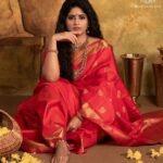Megha Akash Instagram - Our beautiful saree, draped by our even more beautiful @meghaakash ❤️✨ Let's craft your saree story together🪡 DM to make a statement in silk💁🏻‍♀️ #StoriesInSilk #TraditionalThreads #ElegantIndianSaree #SilkSarees #PhotoShoot #MakeUpArtist #SareeHeritage