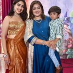 Meghana Raj Instagram - The Poo to my Alia 🧡 iykyk. @megsraj 💋 Also how adooorableeee is Raayan kanda!!! . @infineline.in @velvetboxby . #meghanaraj#saanyaiyer#sandalwood#actress#raayanrajsarja#chirusarja#sandalwoodadda#sanyaiyer