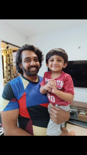 Meghana Raj Instagram - Now u know who teaches Dhruva his dance moves! Happy Birthday chikkappa! 🥰 🧿