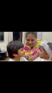 Meghana Raj Instagram - Happy 1st year birthday to our dearest Kanmani kanda 😘 Dodappa Dodamma and Raayan Anna love u!! 🥰🧿