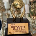Mehazabien Chowdhury Instagram - Dear @jci.bangladesh TOYP Team, I am deeply grateful for the honor of being recognized for my contribution to the entertainment industry. This acknowledgment is a testament to the hard work and dedication of not only mine but my colleagues and my audience too. Without them I am nothing. I want to express my heartfelt appreciation for this recognition, and I look forward to continuing to contribute to our industry's growth and success. Thank you for this remarkable distinction. Ootd: @nibir_fashion Makeover: @signature.look.by.samia