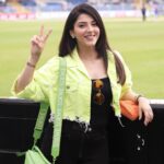 Mehrene Kaur Pirzada Instagram - Thank you for the amazing experience @cclt20 🙌🏻 Chennai team won the match but I tried to do some damage control for my Punjab team 😜 📸 @lakshaysachdevaphotography Dubai, United Arab Emirates