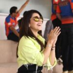 Mehrene Kaur Pirzada Instagram – Thank you for the amazing experience @cclt20 🙌🏻 

Chennai team won the match but I tried to do some damage control for my Punjab team 😜

📸 @lakshaysachdevaphotography Dubai, United Arab Emirates