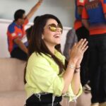 Mehrene Kaur Pirzada Instagram - Thank you for the amazing experience @cclt20 🙌🏻 Chennai team won the match but I tried to do some damage control for my Punjab team 😜 📸 @lakshaysachdevaphotography Dubai, United Arab Emirates
