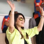 Mehrene Kaur Pirzada Instagram - Thank you for the amazing experience @cclt20 🙌🏻 Chennai team won the match but I tried to do some damage control for my Punjab team 😜 📸 @lakshaysachdevaphotography Dubai, United Arab Emirates