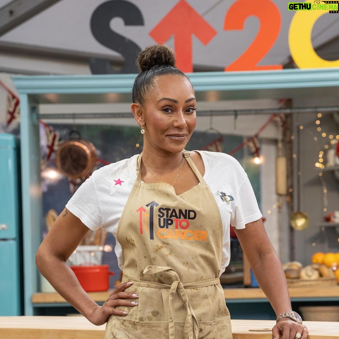 Mel B Instagram - Whisking up some excitement in the kitchen for such an amazing cause! 🍰 Honoured to be in the lineup for The Great Celebrity Bake Off for Stand Up To Cancer once again. Get ready for a hilarious sprinkle of chaos, and a whole lot of love 🎂💙 Streaming on Channel 4 soon #StandUpToCancer #celebritybakeoff