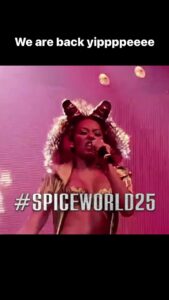 Mel B Instagram - To ALL our fans get ready for #spiceworld25 yippppeeee its here at long last!!!! Boom💥#girlpower #foryou #friendshipneverends #spicetour2023 😝😳😜