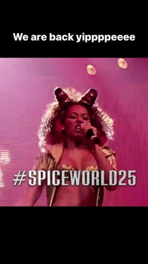 Mel B Instagram - To ALL our fans get ready for #spiceworld25 yippppeeee its here at long last!!!! Boom💥#girlpower #foryou #friendshipneverends #spicetour2023 😝😳😜