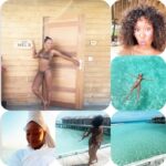 Mel B Instagram - In my head I’m here @youandmemaldives ahhhh what a beautiful place,sunshine crystal clear sea being totally spoilt rotten in my private villa named after me🥰but in reality right now I’m curled up in bed getting over the final long haul of COVID🤢🤧🤒 #itsbeen5weeksnow #takemeback to #paradise #covidisnojoke #mydogs #thebestsnuggler thank god for #netflix Maldives