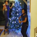 Mel B Instagram - About last night!!!! Me and @angelsmurfy Putting up our tree yippeee don’t worry madison we left some room for you to decorate too when you get here,our matching Xmas star PJ’s are from Avon 50% of the proceeds go to @womens_aid to help abused women and children be safe from abuse pls pls pls help and buy right now they come as a set of two sooo cosy #stopabuse #raiseawareness #gethelp #iwontstop Leeds