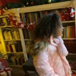 Mel B Instagram - Whispering her Xmas wish list in Santa’s house,and yep we sat in Santa’s chair of course we did Harewood House
