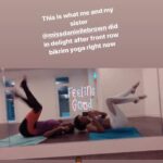 Mel B Instagram - Yessss today is day 13 of my workout mission and my 11th session to date as you can see me and my sis @missdaniellebrown are sooo happy this class is over,it was a bloody hard one indeed 1hr express bikram struggling in the heat on the front row that I made us both do haha happy sat everyone Leeds