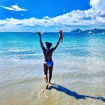 Mel B Instagram - Cookie is taking in the beautiful island of Nevis Island of Nevis