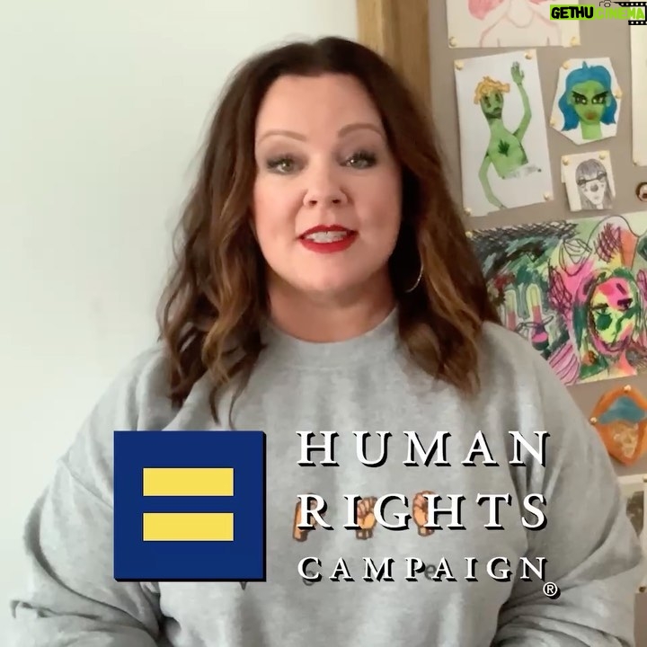Melissa McCarthy Instagram - Today is day 9 of our #20DaysOfKindness 🥳 and the #SuperIntelligence family is excited to showcase @humanrightscampaign , especially since it’s #TransAwarenessWeek! The Human Rights Campaign strives to end discrimination against Lesbian, Gay, Bisexual, Transgender, Queer and Questioning people and is working to create a world of fundamental fairness and equality for all. Check out our kindness hub at 20DaysOfKindness.com to give whatever you can to this great organization, remember — a little bit of love goes a long way 🏳‍🌈💙🤍💗 @hbomax