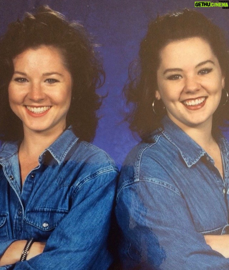Melissa McCarthy Instagram - My sister Margie and I The year - 1986. The choice - denim on denim. Regrets? NONE.