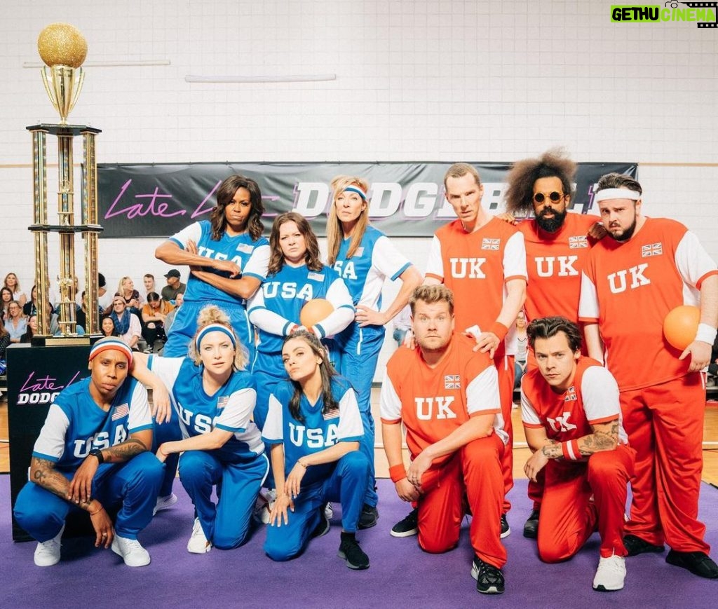 Melissa McCarthy Instagram - This is the most patriotic I’ve felt in years! Cheer on the USA Dodgeball Team tonight on @latelateshow ! This epic group of ladies, captained by the one and only @michelleobama take on some tea drinkers. Anyone want to place bets?! 💥🇺🇸🏆