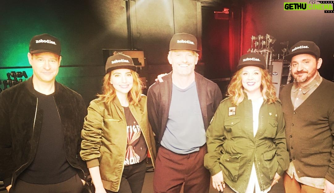 Melissa McCarthy Instagram - Nothing says "cool" like middle- aged white people in matching @nobodiestv hats! @larrydorf @hughmunndavidso @rachelramras @benjyfalcone