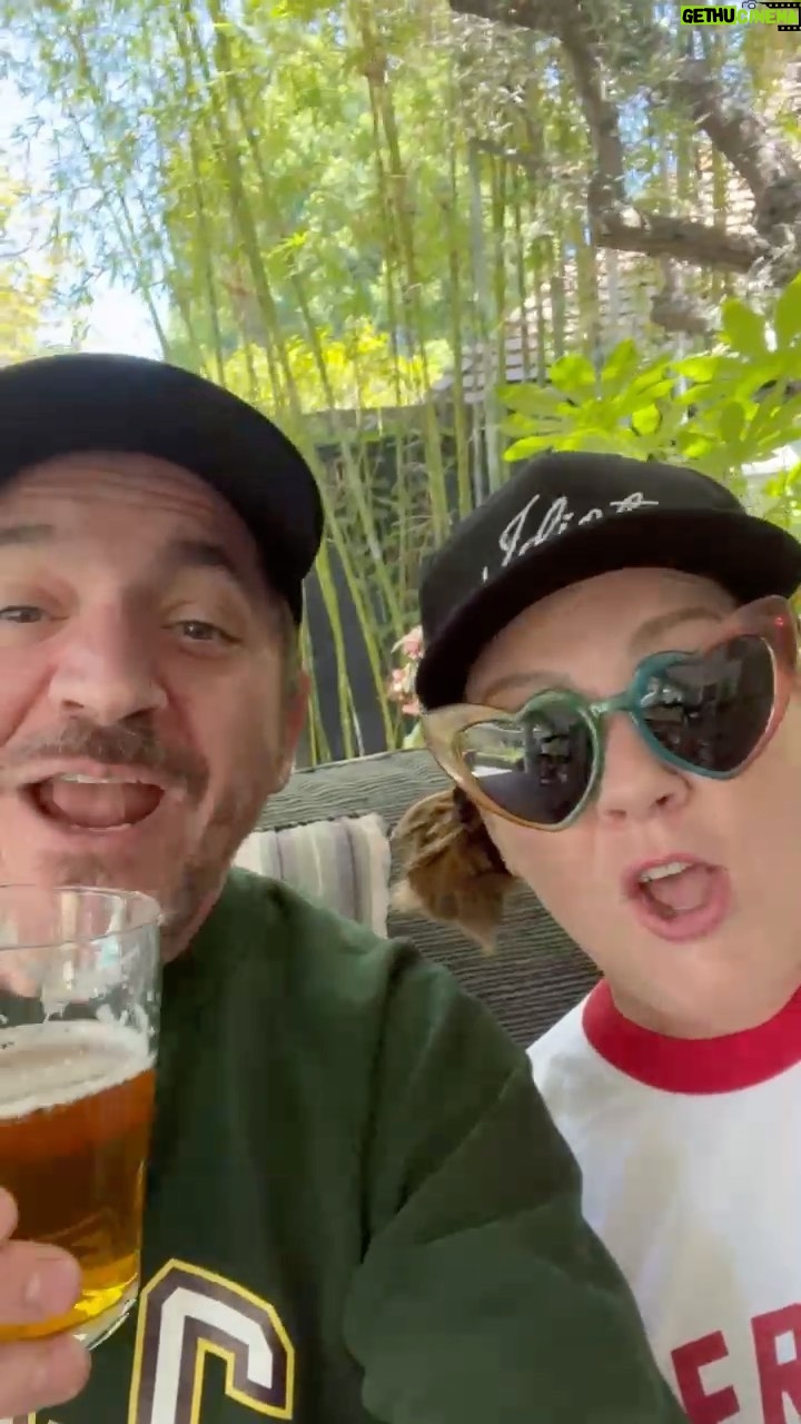Melissa McCarthy Instagram - God I really did marry my favorite idiot 💕🍻 thanks for making our show number two on @netflix 🎉