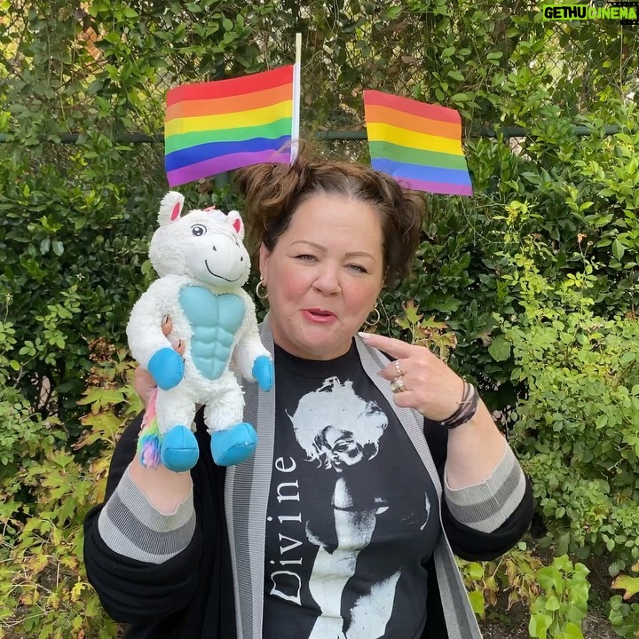 Melissa McCarthy Instagram - Be authentic, be proud, be you. #nationalcomingoutday 🌈🦄