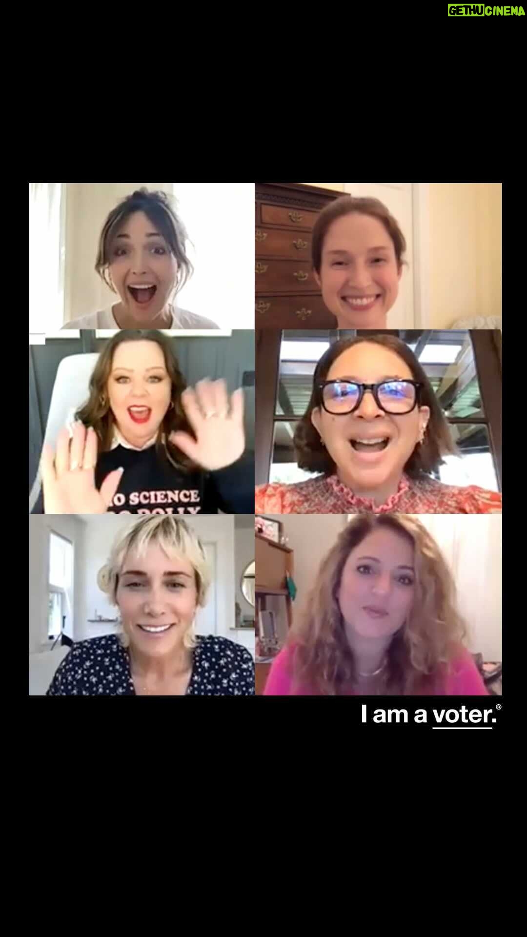Melissa McCarthy Instagram - After 10 years of friendship, I reunited with my Bridesmaids family to share our goals for the year ahead, including things we will and won’t be washing!! Friends don't let friends skip elections. Today is #RegisterAFriendDay, so text FRIENDS to 26797 to make sure you are registered to vote. And tag your friends below to remind them to check their registration too. @iamavoter ❤️✅