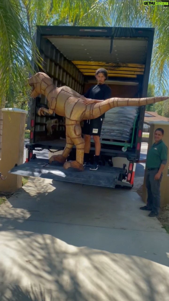 Melvin Gregg Instagram - Marley loves Dinosaurs so I built him his own Jurassic Park 🦖🦕 P.S. Riley never used that dog house