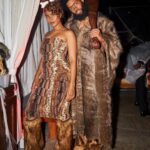 Melvin Gregg Instagram - PreHistoric 🦖 Fun Fact: Bobbie made these costumes from rolls of fabric a few hours before we went out! So even in prehistoric time we would’ve still been fitted!