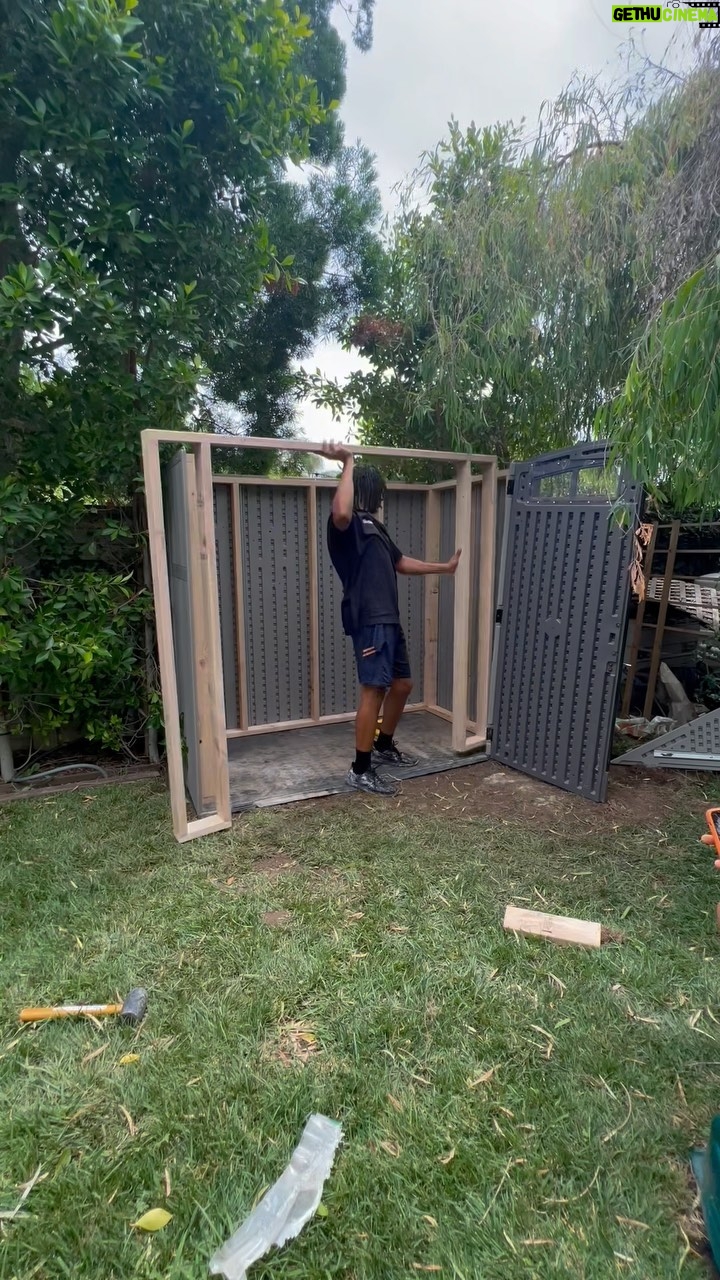 Melvin Gregg - 16.2K Likes - I wanted to move the shed so I could do a different project but…the shed decided to jump off of the Dolley and crumble into pieces! Instead of spending $1200 on a new shed. I framed up a new 1 and used the old 1 as a shell!