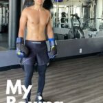 Mena Massoud Instagram - Boxing Routine w/ @plantbasedboxer. Two more months & I think I’ll be where I want to be…