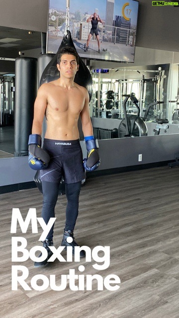 Mena Massoud Instagram - Boxing Routine w/ @plantbasedboxer. Two more months & I think I’ll be where I want to be…