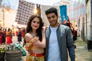Mena Massoud Instagram - Secret: The only pants in this photo are the blue ones hanging to dry. GO WATCH #TheRoyalTreatment on @netflix