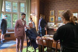 Mena Massoud Instagram - The Royal Treatment is out tomorrow on @netflix globally. Nothing would make me happier than everyone watching this film with their families this weekend! 
Swipe for our very own family photo.