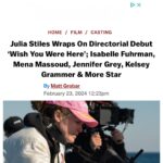Mena Massoud Instagram - That’s a WRAP on #WISHYOUWEREHERE directed by our Captain @missjuliastiles based on the best-selling novel. It’s been an absolute pleasure working with these amazing women on this film. @isabellefuhrman @gabbykono @mollyconnerspizzadance & Julia championed this film from Day 1 and I’m thrilled for you all to see this movie. Thank you to the incredible cast & crew that helped us tell this moving story.
