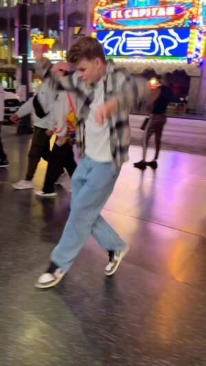 Merrick Hanna Instagram - Trying the Jubi Slide on Hollywood Blvd!? #slickback @andragoganoff