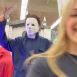 Merrick Hanna Instagram - The spirit anamatronics do get a bit quirky at night 🤪 @indistar 🪩 @spirithalloween