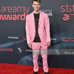 Merrick Hanna Instagram - I had the best time at the @streamys ! Thank you Streamys for the nomination. And @gabriellenevaeh for joining me for an amazing evening. Styled by Haili Pue @allzedetails Suit Falguni Shane Peacock @falgunishanepeacock Top D.RT @drtlife Watch MacKinnon Watches @mackinnonwatches Bracelet Sterling Forever @sterlingforever Shoes Vince @vince