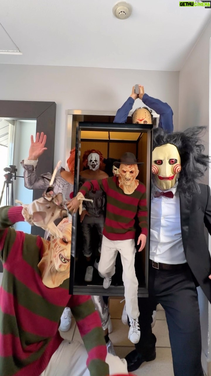 Merrick Hanna Instagram - TRAPPED! Itβs time ππ! Can you name them all? @thewilliamsfam #halloween #vfx Los Angeles, California