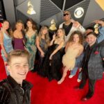 Merrick Hanna Instagram - Grammys Squad! Thank you @recordingacademy for having us! Watch on @cbstv 🔥 #grammys2024 #redcarpet #glambot #grammys