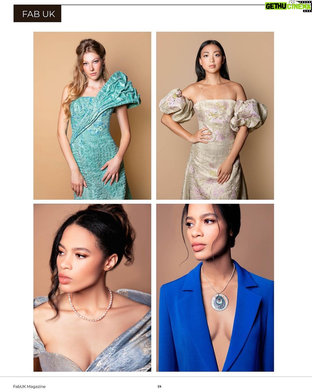 Meryem Uzerli Instagram - @maison.novague in the new issue of 🇬🇧 @fabukmagazine ♥️ out now ❤️ #hautecouture #dresses #fashion London, United Kingdom