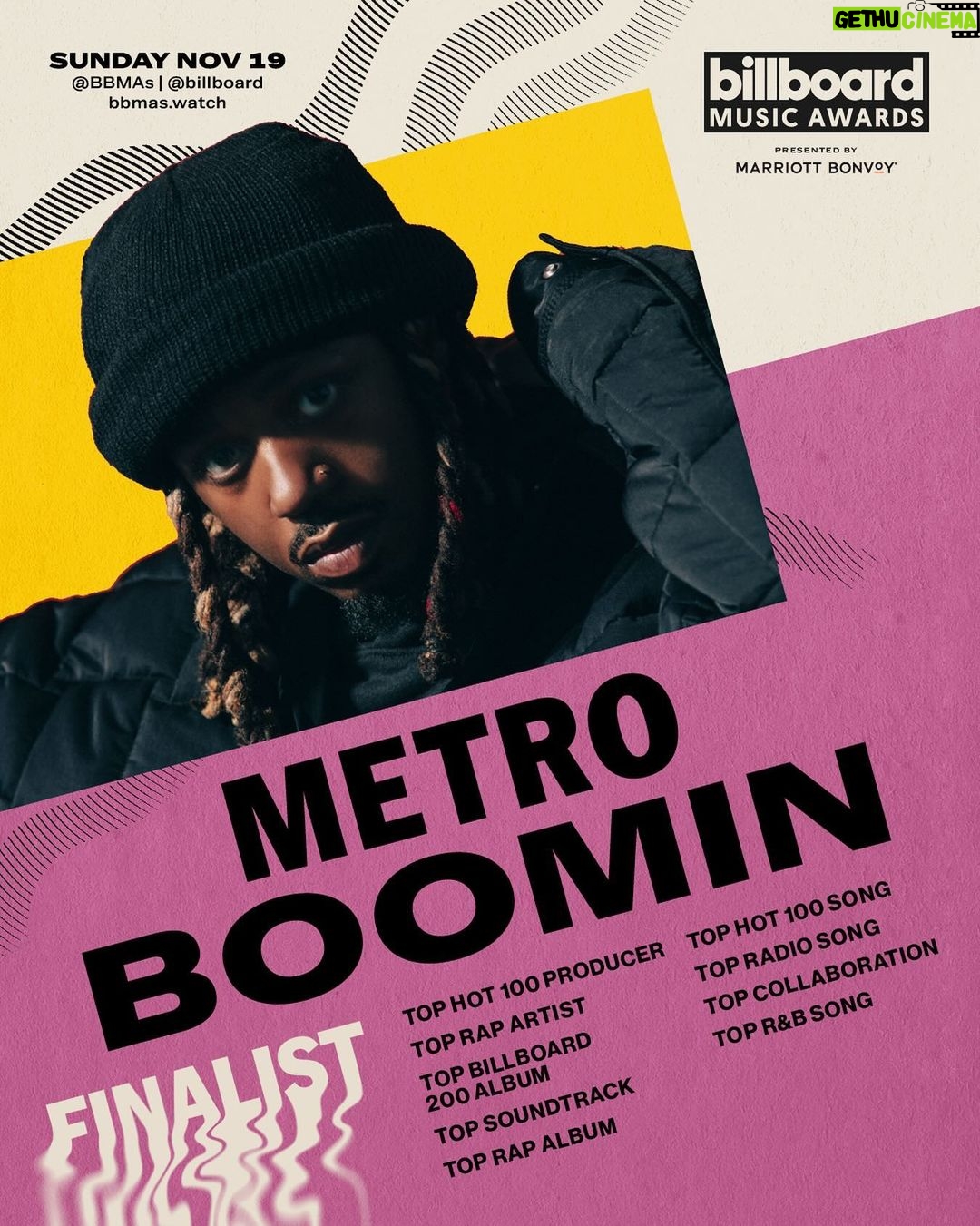 Metro Boomin Instagram - Young Metro 9x @billboard I appreciate your nominations ππΎπ€πΎ