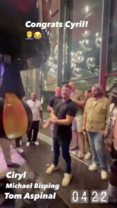 Michael Bisping Instagram - What an incredible performance by Cyril Gane. An incredible fighter and a better human. I can say the same about Tom Aspinall. It’s a pleasure to be in their company, just wanna point out that everyone insisted that I had a go haha. And for the record I think I hit over a thousand 😂😂😂 (true story… ish) I said it on the broadcast but the French fans really are something special. There’s a real chance of multiple French champions in the future. This sport is amazing!