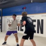 Michael Bisping Instagram - Another great night of training for Lucas at @theden_trainingcenter Jujitsu followed by kickboxing. Early days for Lucas but he loves the sparring at the end. Big thanks to head coach @thebadgerjones who owns and runs the place.