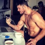 Michael Bisping Instagram - Just casually checking my emails 😂😂😂 not this week. This was prior to fighting at ufc 204 in Manchester haha. Can’t beat that fight shape feeling 😂 currently working on getting it back!