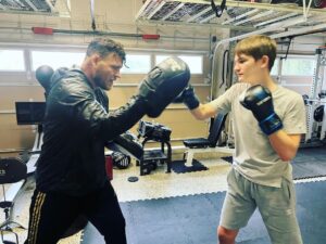 Michael Bisping Instagram - Little Lucas not so little anymore and really staring to enjoy learning to strike and martial arts in general. He’s always wrestled and done jujitsu, but since he started playing the UFC game he’s all about it and I’m loving it.