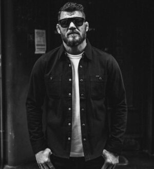 Michael Bisping Instagram - Did a little shoot with @johnnyghostsphoto with some @ironheartdenim  Big thanks to @katrinadurden for setting it up.