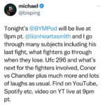 Michael Bisping Instagram - The Believe You Me podcast is back!!!