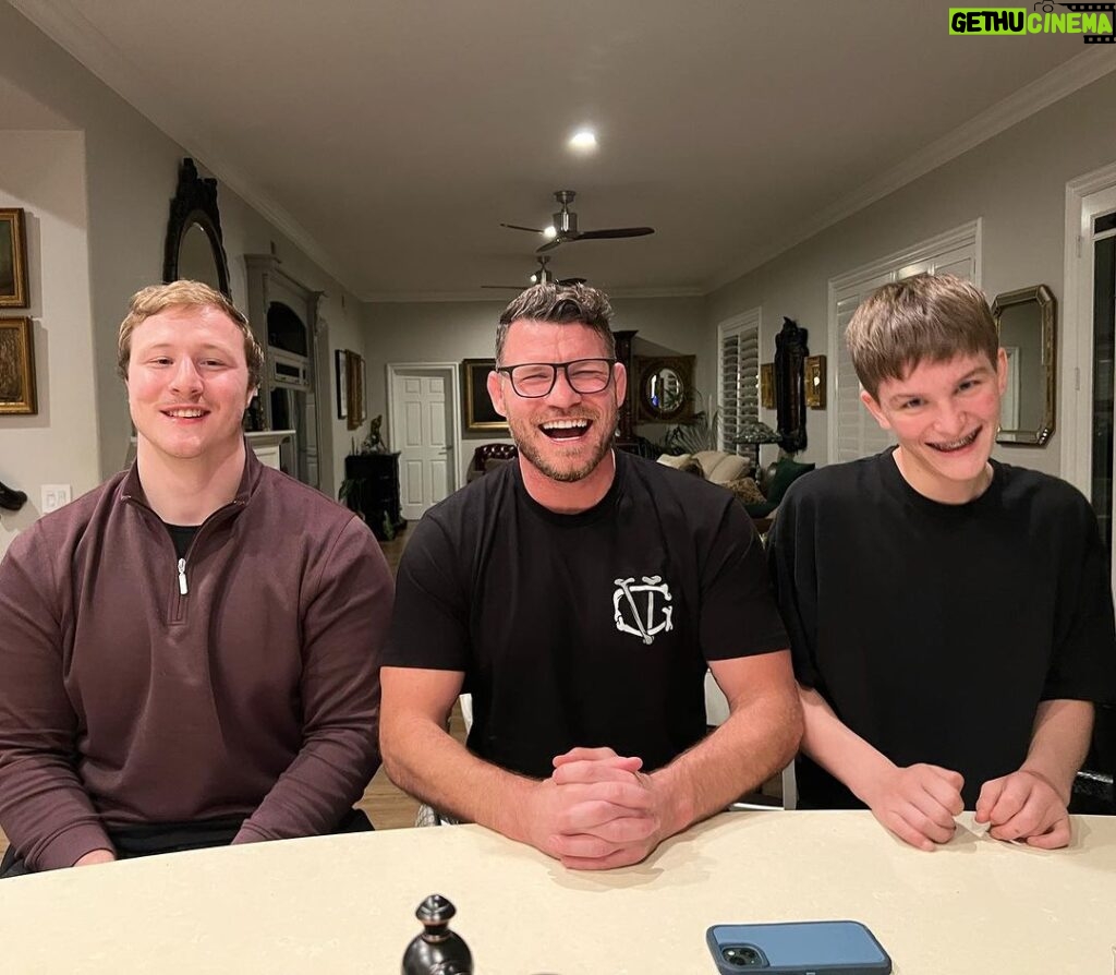 Michael Bisping Instagram - Happy days here at the Bisping house. @callumbisping just got home from college for thanksgiving. We haven’t seen him since June. So good to have the whole family together. Late at night but big energy and laughs right now.