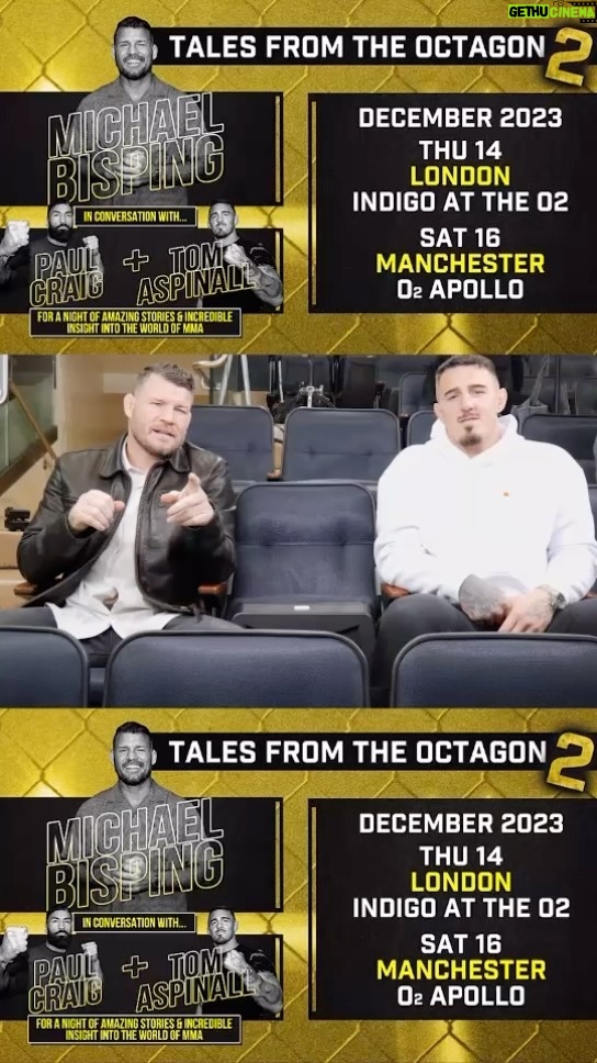 Michael Bisping Instagram - Had to post this again in honour of the new champ! @tomaspinallofficial as well as @paulcraig Come see us. Tickets going fast. https://myticket.co.uk/artists/michael-bisping Link in story and bio