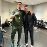 Michael Bisping Instagram - I just popped into @tomaspinallofficial locker room and as always he was cool, calm and collected. Moments like this tonight are career defining and life changing. I’d be lying if I said I wasn’t a little nervous for him but as fighters it’s always like that when someone other than yourself is competing. He asked me if I had any last minute advice. I went into some game plan stuff which I won’t go into detail about here but I finished by telling him to just be himself. From what we’ve seen so far that will be more than enough.