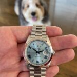 Michael Blakey Instagram - Timepiece Thursday ! On a scale of 1 - 10, how beautiful is this Platinum Rolex Day-Date I purchased from @wristaficionado ? Humphrey says it’s a 10 Let me know your thoughts… ~~~~~~~~~~ In it to win it ! ~~~~~~~~~~ #producermichael #inittowinit #watch #rolex #daydate #president #platinum #timepiece #wristwatch Beverly Hills, California